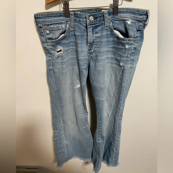Adriano Goldschmied AG Belle Flare Light Blue Washed Jeans Size 29 - Picture 1 of 8